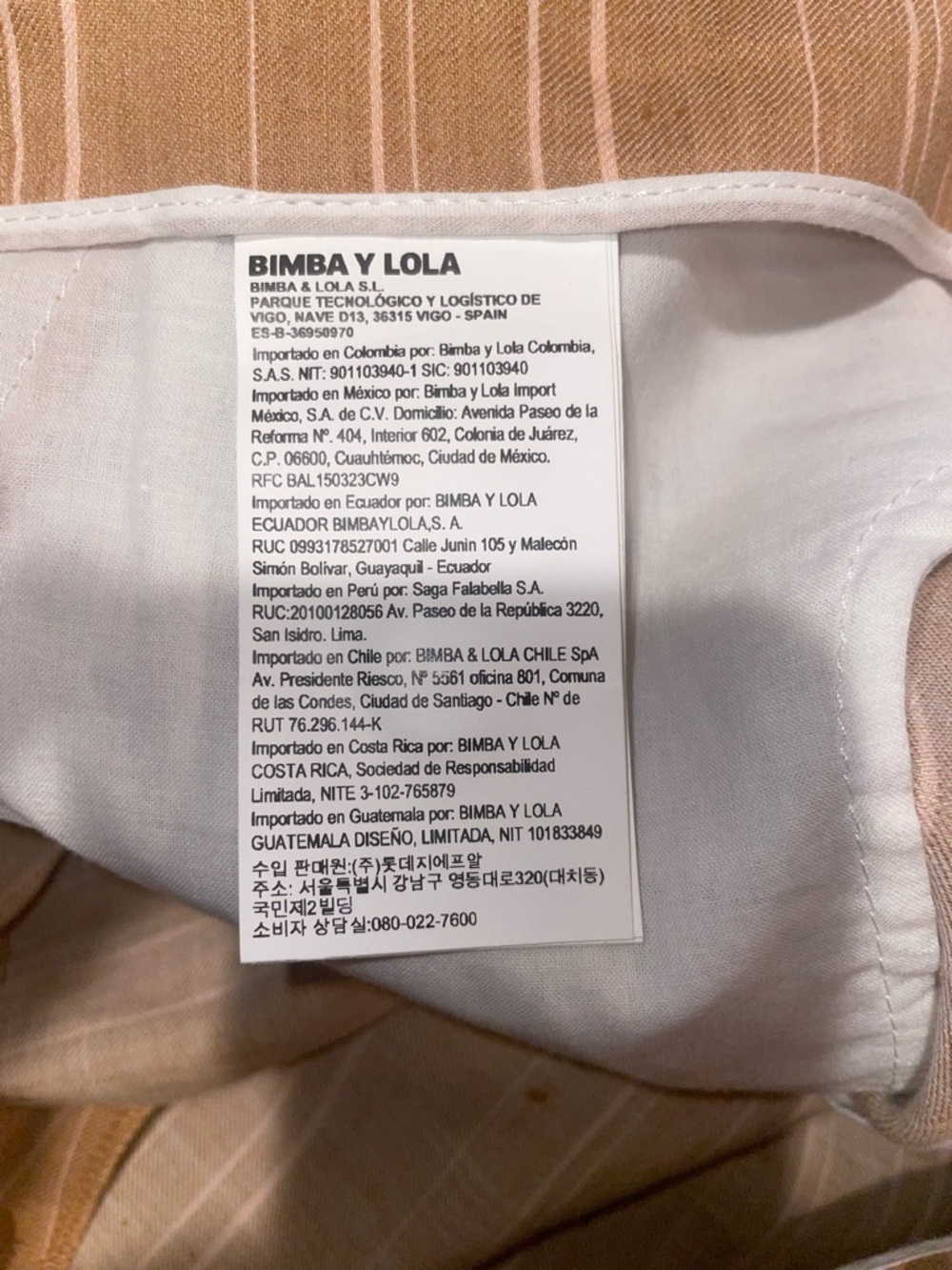 New! Bimba Y Lola Stripe Linen Baggy Trouser Pants 🧡 Medium or sz 40 - Picture 11 of 13